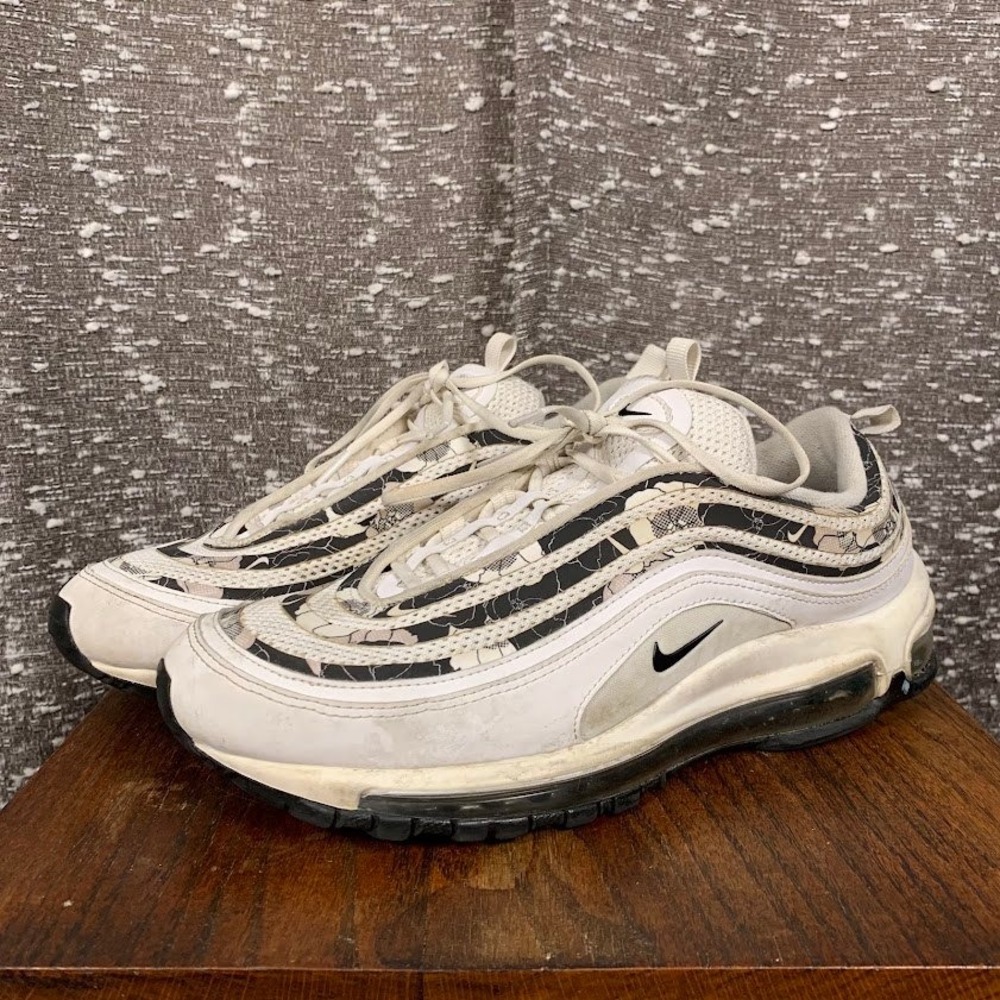 Nike Air Max 97 SE Floral Black/White Sneakers BV0129-100 Women's 9